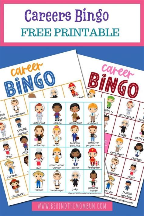 Careers Bingo Game For Kids Artofit