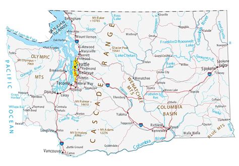 Map Of Washington State And Cities London Top Attractions Map