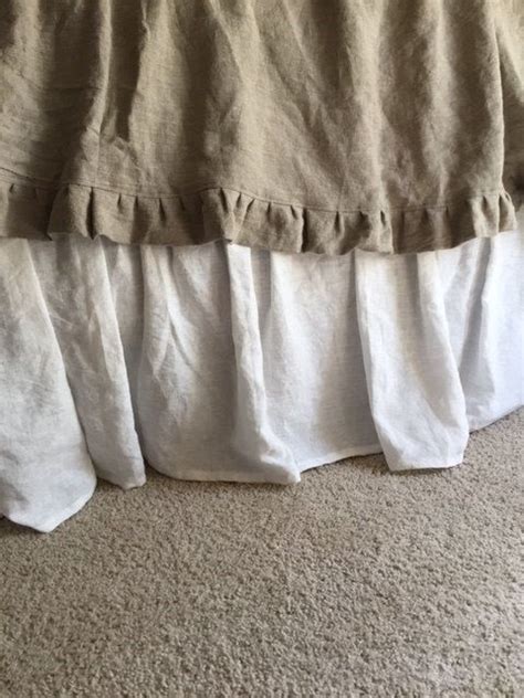Bedskirts dress your bed all the way to the floor and complement your coverlet, comforter or duvet. Custom Ruffled Bed Skirt Linen Dust Ruffle Extra Long Bed ...