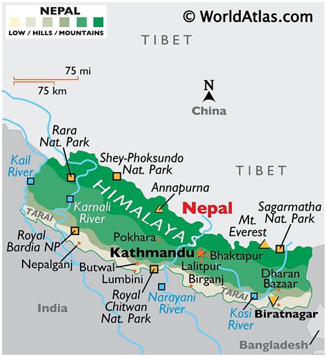 nepal maps and facts world atlas