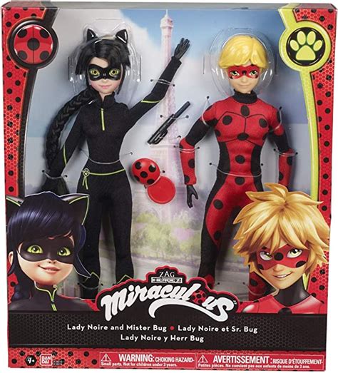 Bandai 39814 Miraculous Ladybug Pack Of 2 Dolls 26 Cm Mister Bug And