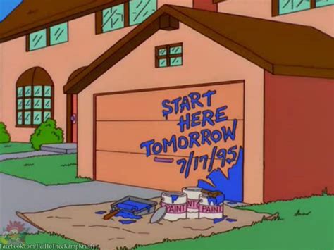 21 Years Ago Today Homer Started Painting The Garage S10e19