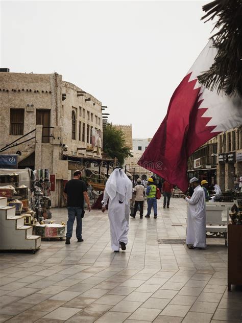 People Strolling In Souq Waqif In Doha Qatar Editorial Stock Photo