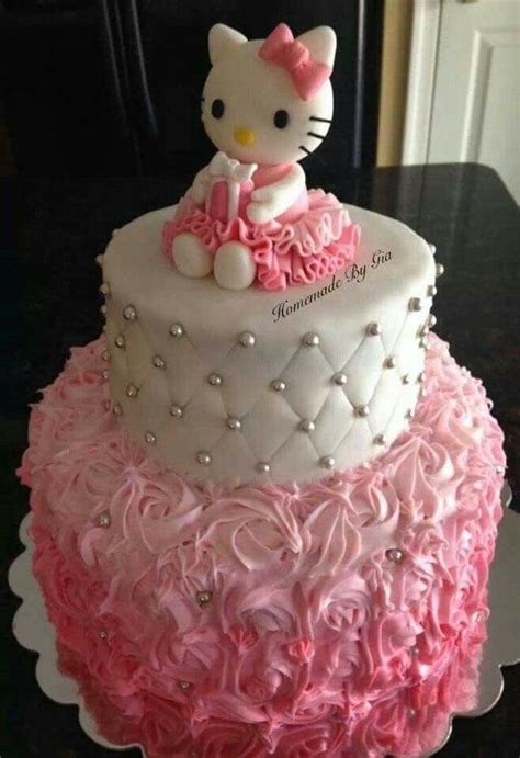 Pin By Rosy On Cumpleaños Hello Kitty Birthday Cake Hello Kitty Cake