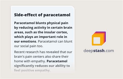 Side Effect Of Paracetamol Deepstash