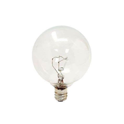Ge 60 Watt Incandescent G165 Globe Crystal Clear Light Bulb 2 Pack