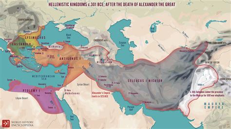 Hellenistic Successor Kingdoms C 301 Bce Illustration World