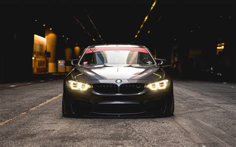 Download Wallpapers 4k Bmw M4 F82 Front View Exterior Black M4