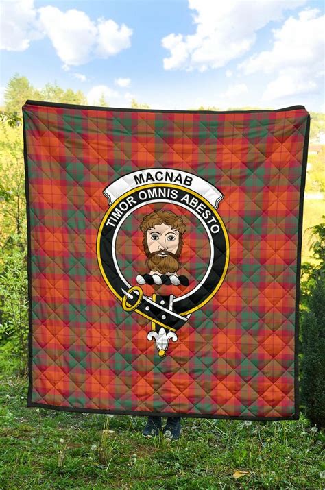 Scottish Macnab Ancient Clan Crest Tartan Quilt In 2022 Quilts