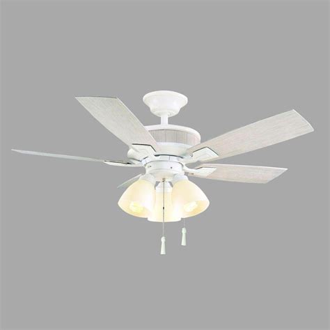 Hampton Bay Riverwalk 42 In Indooroutdoor Matte White Ceiling Fan
