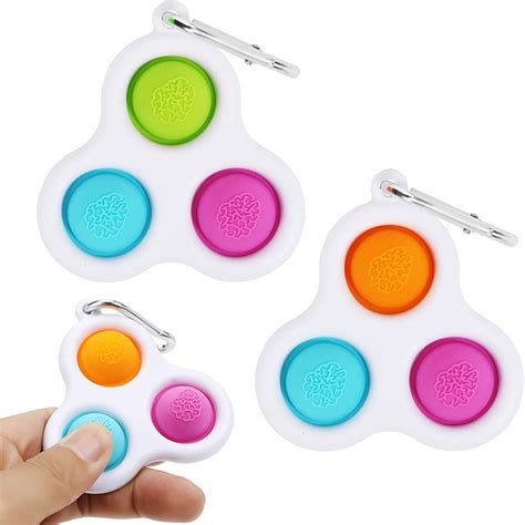 Simple Dimple Fidget Toy Push Pop Bubble Fidget Sensory Toy Silicone Stress Reliever Three