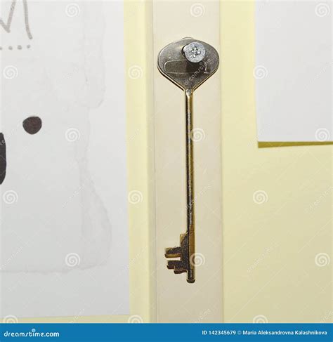 The Key Hangs On A Nail Nailed To The Wall Stock Image Image Of
