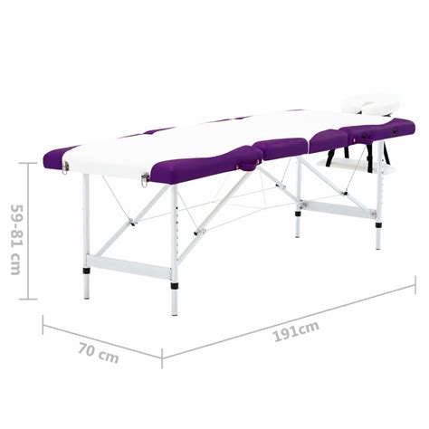 Table De Massage Pliable 4 Zones Aluminium Blanc Et Violet Lvd Cdiscount Santé Mieux Vivre