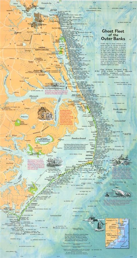 Shipwreck Map Outer Banks Nc Outer Banks Map