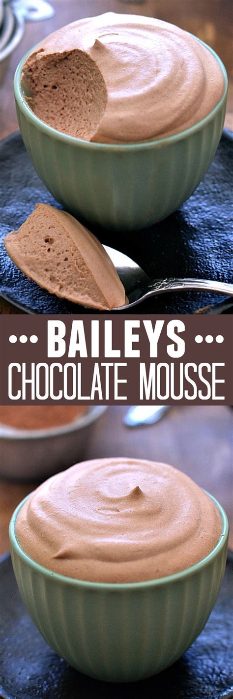 Each layer is infused with the smooth, creamy taste of irish cream. Baileys Chocolate Mousse ~ deliciously light, fluffy ...