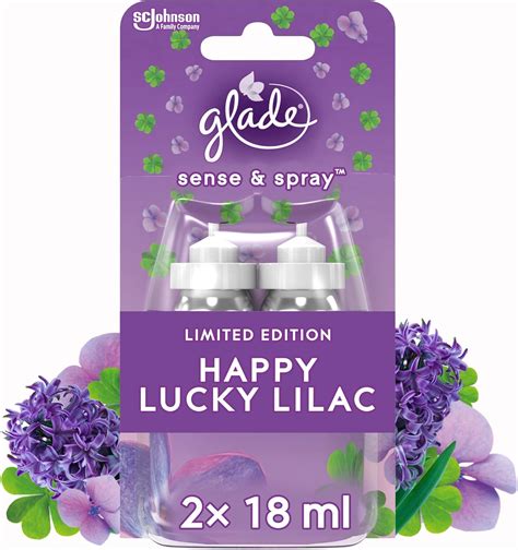 Glade Sense And Spray Twin Refill Air Freshener Happy Lucky Lilac X Ml Packaging May