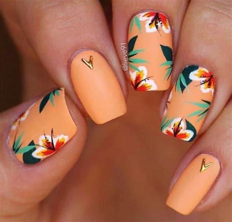 Tropical Nail Design Nails Art Girl Polish Cute Makeup