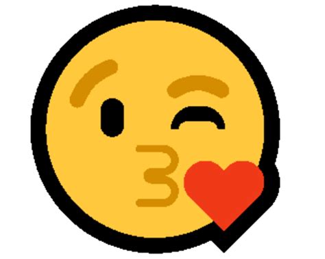 Face Blowing A Kiss Emoji Psfont Tk
