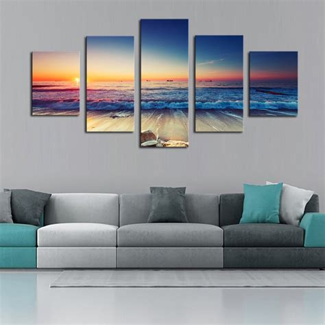 4.6 out of 5 stars. 5 panels The Seaview Modern Home Wall Decor Painting ...