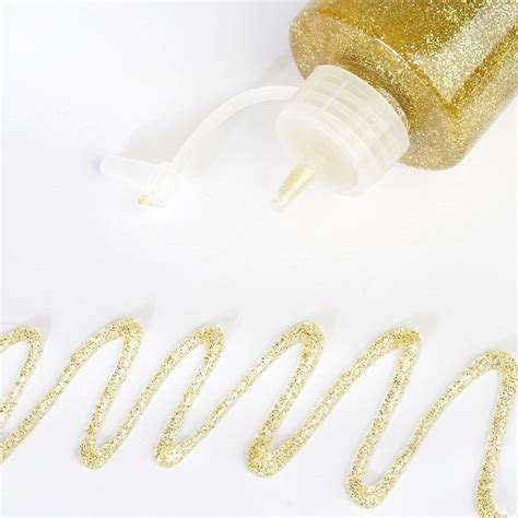 4 Oz Metallic Gold Arts And Crafts Glitter Glue Diy Sensory Bottle