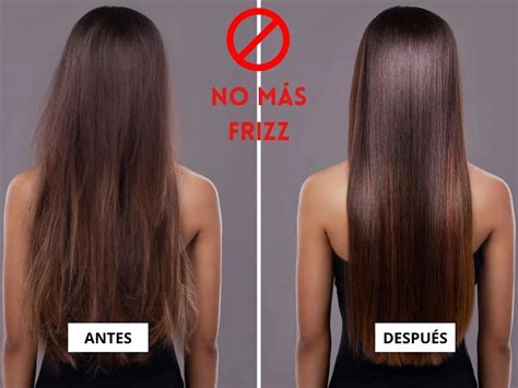 Cómo lucir un cabello sin frizz antes y después de utilizar productos anti frizz En Pucol