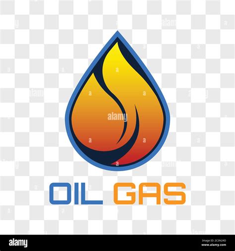 Oil And Gas Logo Isolated On Transparent Background Vector