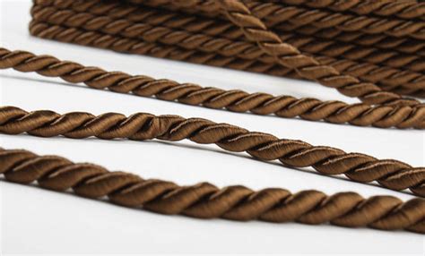 3/8" Decorative Brown Twisted Cord Trim - 18 Yards - Sales
