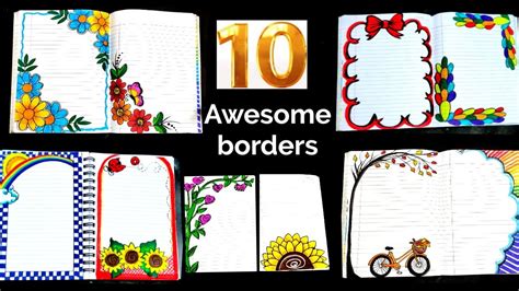 10 Beautiful Border Designs For Projects Handmade Simple Border