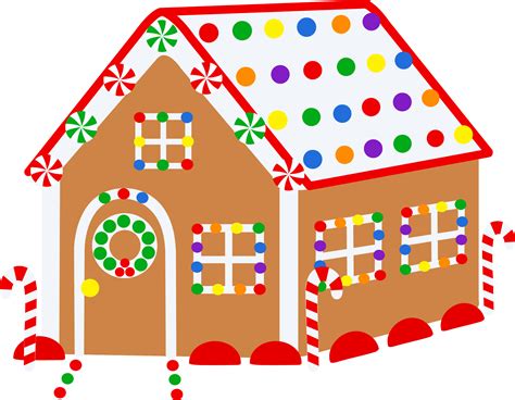 Christmas Gingerbread House Free Clip Art