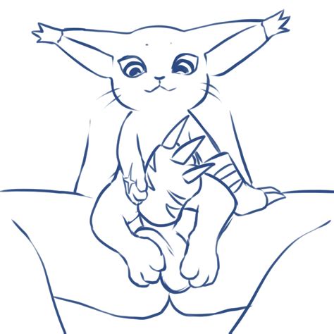 Rule 34 Ambiguous Gender Animated Aogami Digimon Feline Gatomon