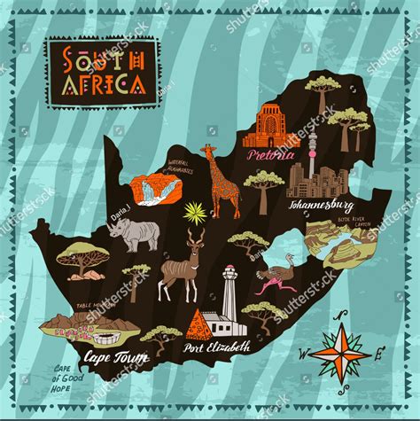 Tourist Map Of South Africa Tourist Attractions And Monuments Of South