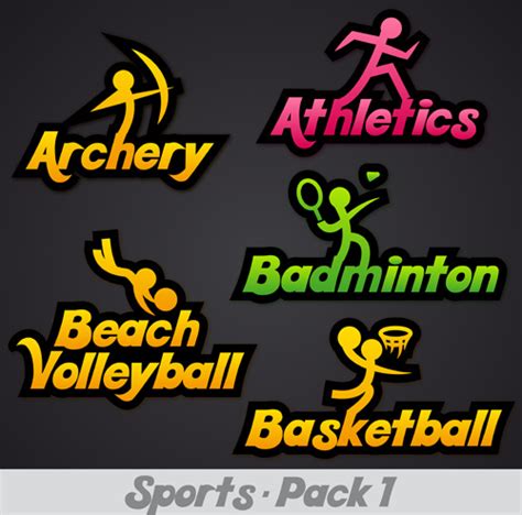 Creative Sports Logos Design Vector Vectors Graphic Art Designs In