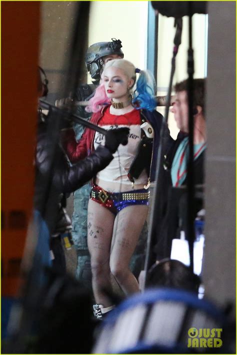 Suicide Squad Cast Seen On Set In Costume Harley Quinn Deadshot