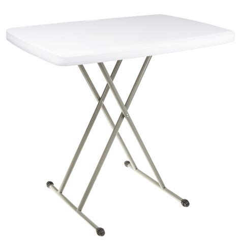 Everyday Home 30 In White Plastic Folding High Top Table Mo21006 The