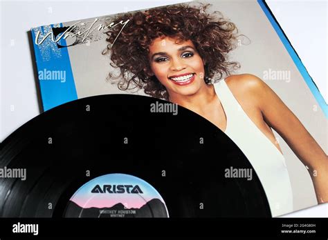 Dance Rock Rnb And Pop Artist Whitney Houston Music Album On Vinyl Record Lp Disc Self Titled