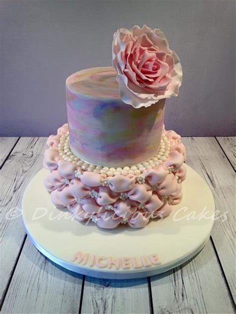 Watercolour Cake Decorated Cake By Dinkylicious Cakes Cakesdecor