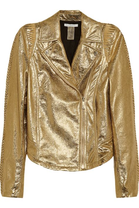Gold Leather Jacket Jackets