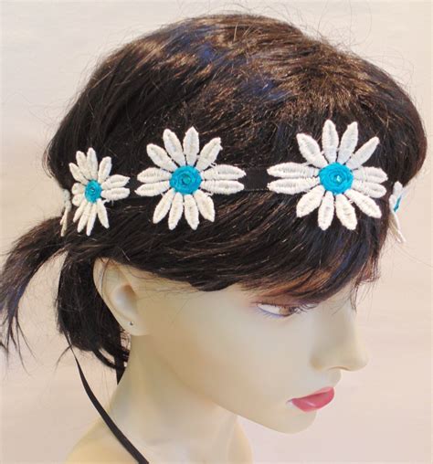 Hippie Headband 70s Headband Flower By Bellacescaboutique On Etsy