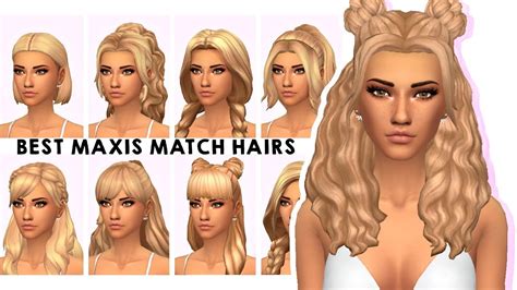 Sims 4 Short Hair With Bangs Maxis Match Lovebodypainting001
