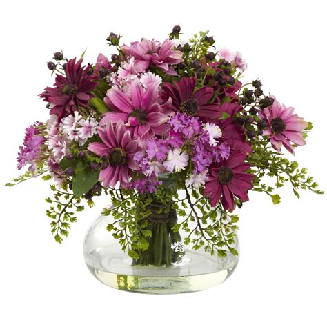 Large Pink Daisy Silk Flower Centerpiece