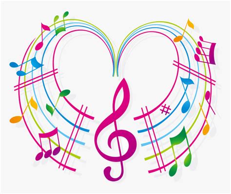 Colorful Music Notes Clipart Transparent
