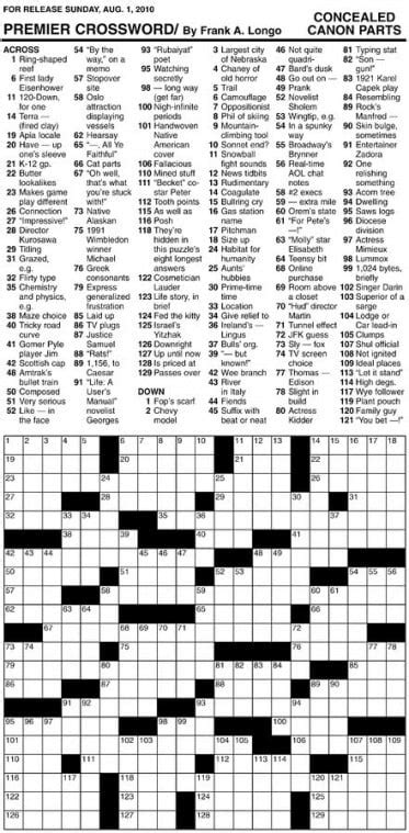 Free Printable Sunday Crossword Puzzles Printable Sunday Crossword