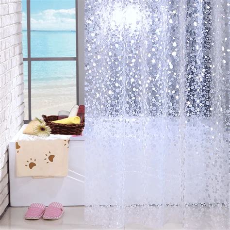 Stone Pattern Shower Curtains Bath Curtain Bathroom Waterproof Shower