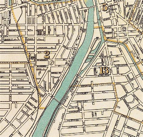Old Map Of Rochester New York From By Joseph Rudolf Bien Lithographed Map Showing