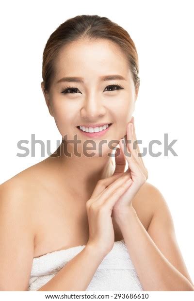 Beautiful Woman Cares Skin Face Posing Stock Photo 293686610 Shutterstock