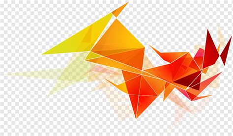 Red And Yellow Abstract Triangle Geometry Orange Geometric Pattern