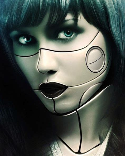 Android Woman Robot Makeup Transhumanist Art Cyborg