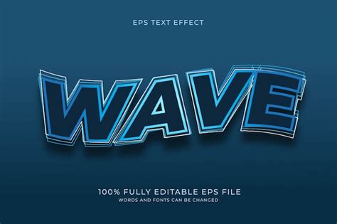 Premium Vector Wave Text Effect