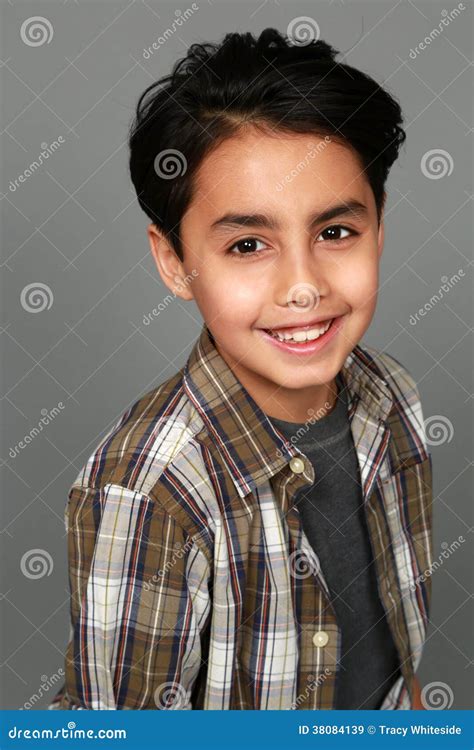 Mixed Race Boy Smiling Stock Image Image Of Ethnicity 38084139