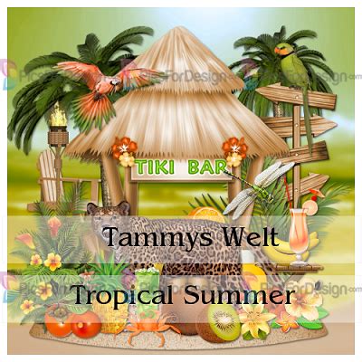 Tropical Summer Illustration Store Picsfordesign Com Psp Tubes Psd Illustrations Vector